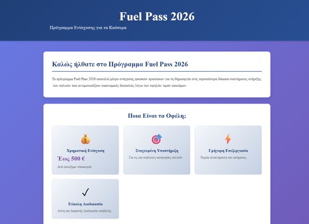 Alert: Παραπλανητικά SMS για Fuel Pass 2026