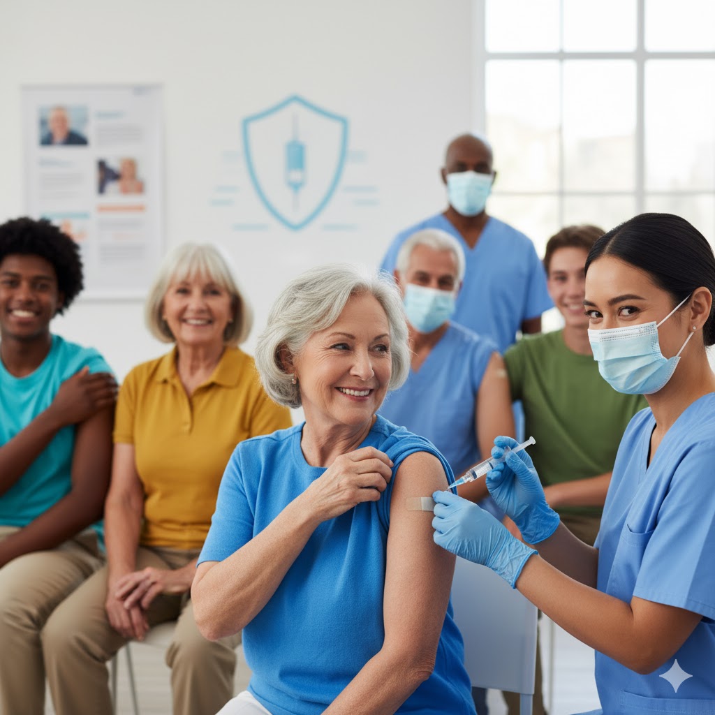 Χορήγηση του εμβολίου γρίπης 2025-2026. Εικόνα που τονίζει την καλύτερη στιγμή για τον ετήσιο εμβολιασμό.