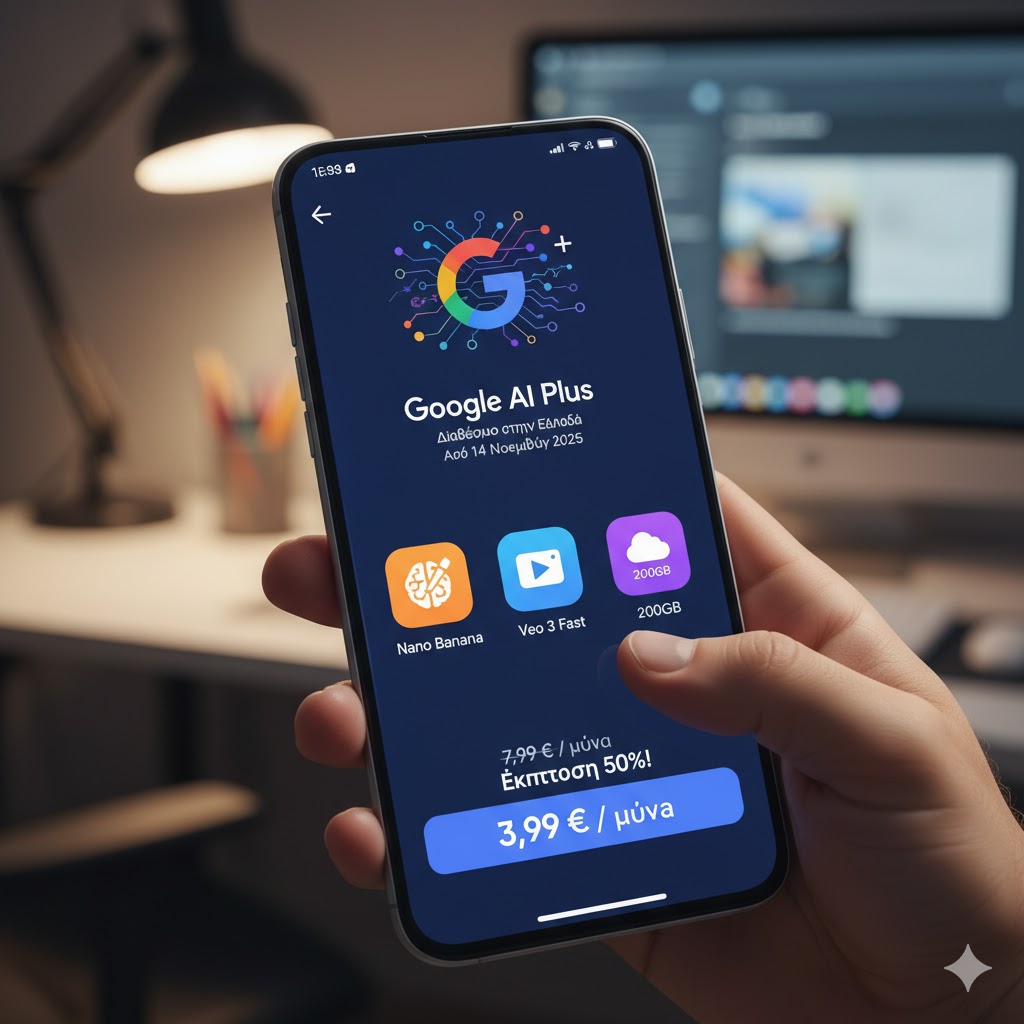 Το νέο Google AI Plus είναι διαθέσιμο στην Ελλάδα (7,99€/μήνα)