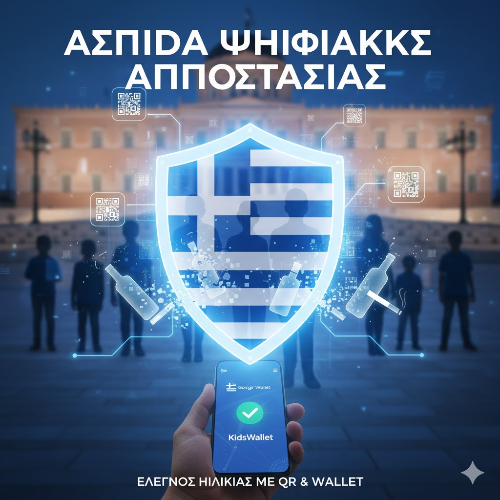 Ηλεκτρονικό μητρώο εκδηλώσεων και ψηφιακός έλεγχος ηλικίας με QR. Όλες οι λεπτομέρειες για την εφαρμογή του νόμου απαγόρευσης πώλησης αλκοόλ και καπνού σε ανήλικους.