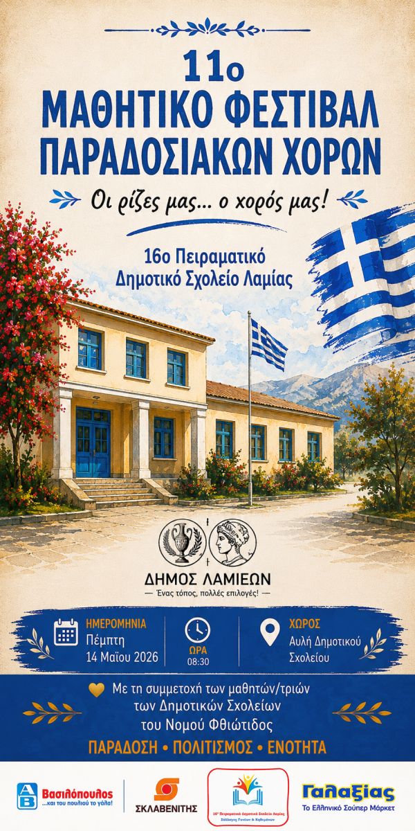 Πολιτιστική γιορτή με μαθητές και παραδοσιακούς χορούς στη Λαμία